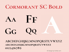 Cormorant SC Bold Version 4.001;Glyphs 3.2 (3227)图片样张