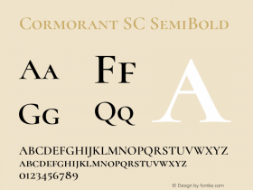 Cormorant SC SemiBold Version 4.001;Glyphs 3.2 (3227)图片样张
