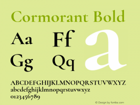 Cormorant Bold Version 4.001图片样张