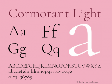 Cormorant Light Version 4.001图片样张