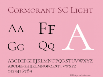 Cormorant SC Light Version 4.001图片样张