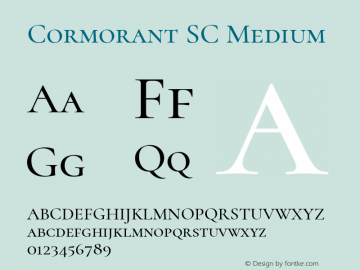 Cormorant SC Medium Version 4.001图片样张