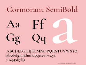 Cormorant SemiBold Version 4.001图片样张