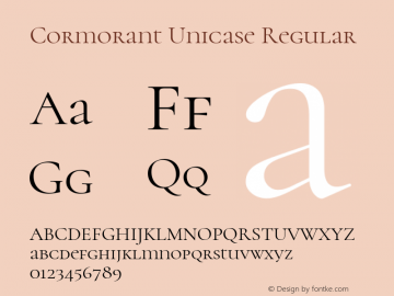 Cormorant Unicase Regular Version 4.001图片样张