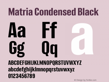 Matria Condensed Black Version 1.001图片样张