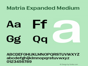 Matria Expanded Medium Version 1.001图片样张