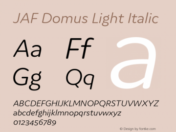 JAF Domus Light Italic Version 6890.900 (2024-02-19)图片样张