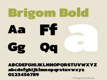 Brigom-Bold Version 1.000图片样张