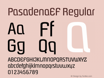 PasadenaEF Regular 001.000 Font Sample