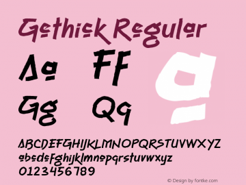 Gethick Version 1.004;Fontself Maker 3.5.8图片样张