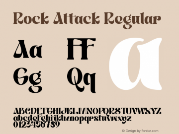 RockAttack Version 1.00;June 19, 2023;FontCreator 13.0.0.2683 64-bit图片样张