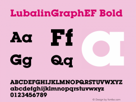 LubalinGraphEF Bold 001.000图片样张