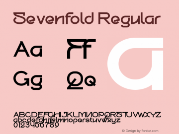 Sevenfold Version 1.00;June 19, 2023;FontCreator 13.0.0.2683 64-bit图片样张