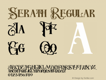 Serath Version 1.00;June 22, 2023;FontCreator 13.0.0.2683 64-bit图片样张