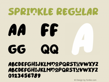 Sprinkle Regular Version 1.001;Fontself iOS v1.2.5图片样张