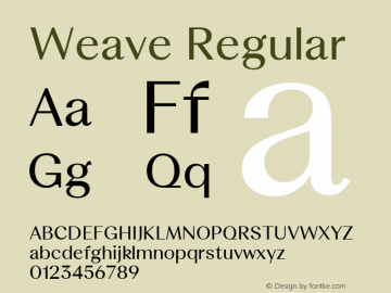 Weave Regular Version 1.001图片样张