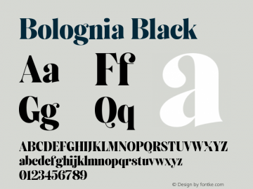 Bolognia Black Version 1.000;Glyphs 3.2 (3197)图片样张
