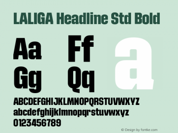 LALIGA Headline Std Bold Version 1.000;Glyphs 3.1.2 (3151)图片样张