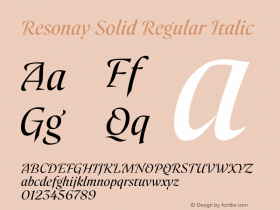 Resonay Solid Regular Italic Version 2.000图片样张