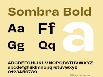 Sombra Bold Version 2.000图片样张