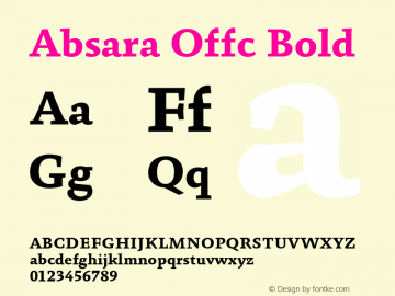 Absara Offc Bold Version 7.504; 2012; Build 1024图片样张