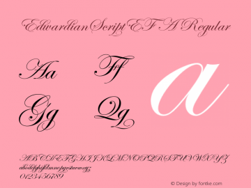 EdwardianScriptEF A Regular 001.000图片样张