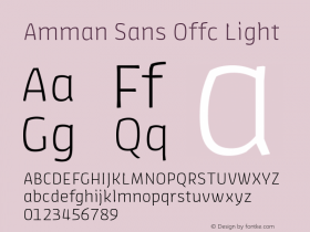 Amman Sans Offc Light Version 7.504; 2010; Build 1020图片样张