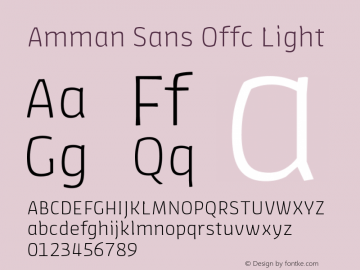 Amman Sans Offc Light Version 7.504; 2010; Build 1020图片样张