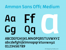 Amman Sans Offc Medium Version 7.504; 2010; Build 1020图片样张