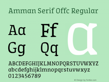 Amman Serif Offc Version 7.504; 2010; Build 1020图片样张