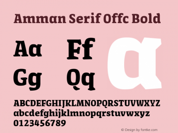 Amman Serif Offc Bold Version 7.504; 2010; Build 1020图片样张