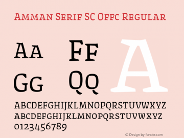 Amman Serif SC Offc Version 7.504; 2010; Build 1020图片样张