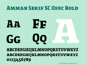 Amman Serif SC Offc Bold Version 7.504; 2010; Build 1020图片样张