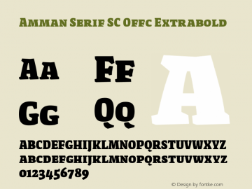 Amman Serif SC Offc Extrabold Version 7.504; 2010; Build 1020图片样张
