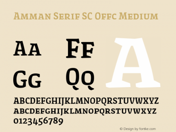 Amman Serif SC Offc Medium Version 7.504; 2010; Build 1020图片样张