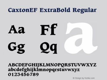 CaxtonEF ExtraBold Regular 001.000图片样张