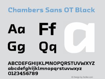 ChambersSansOT-Black Version 7.504; 2008; Build 1020图片样张
