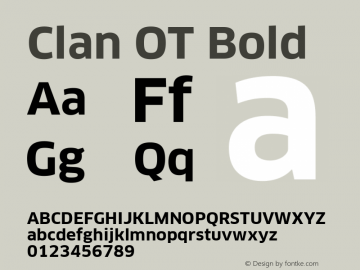 Clan OT Bold Version 7.600, build 1030, FoPs, FL 5.04图片样张