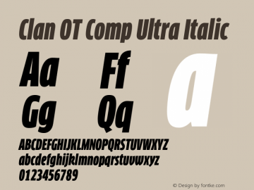 Clan OT Comp Ultra Italic Version 7.600, build 1030, FoPs, FL 5.04图片样张