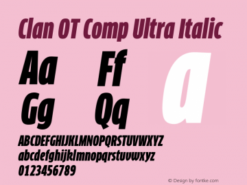 Clan OT Comp Ultra Italic Version 7.600, build 1030, FoPs, FL 5.04图片样张