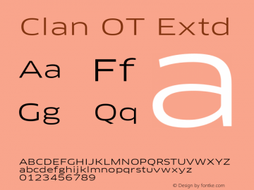 Clan OT Extd Regular Version 7.600, build 1030, FoPs, FL 5.04图片样张