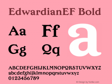 EdwardianEF Bold 001.000 Font Sample