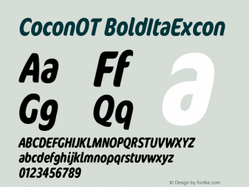 CoconOT-BoldItaExcon Version 7.504; 2007图片样张