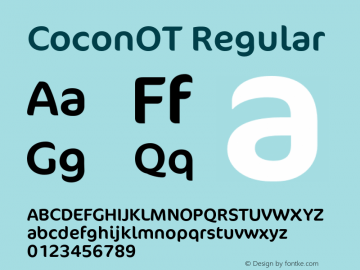 CoconOT-Regular Version 7.504; 2005图片样张