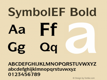 SymbolEF Bold 001.000 Font Sample