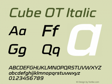 CubeOT-Italic Version 7.504; 2012; Build 1021图片样张