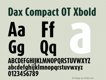 Dax Compact OT Xbold Version 7.504; 2006; Build 1023图片样张