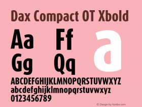 Dax Compact OT Xbold Version 7.504; 2017; Build 1024图片样张