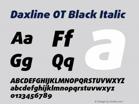 Daxline OT Black Italic Version 7.504; 2006; Build 1025图片样张
