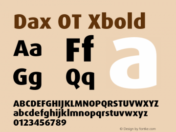 Dax OT Xbold Version 7.504; 2005; Build 1026图片样张